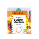 Organic black tea with apricots from Occitanie