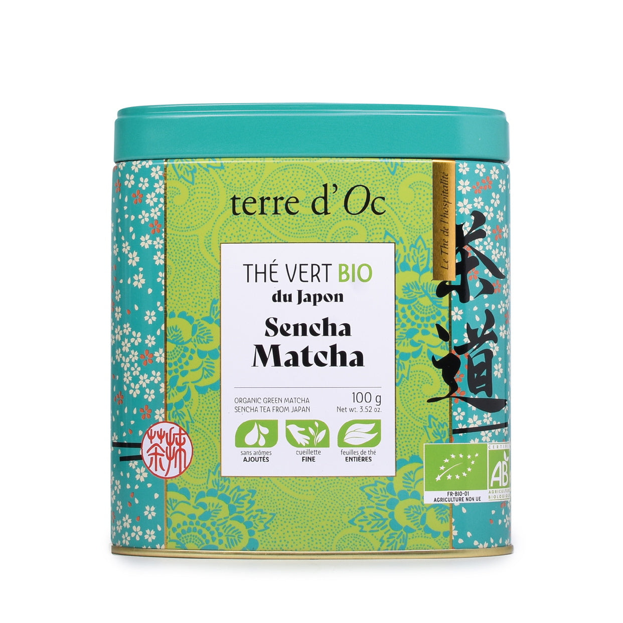 Organic Japanese Matcha Sencha Green tea (boite 100g) – terre d'Oc Hong ...