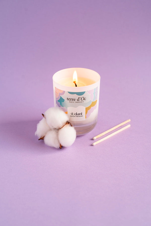 White Tea Cotton Natural Scented Candle 180g