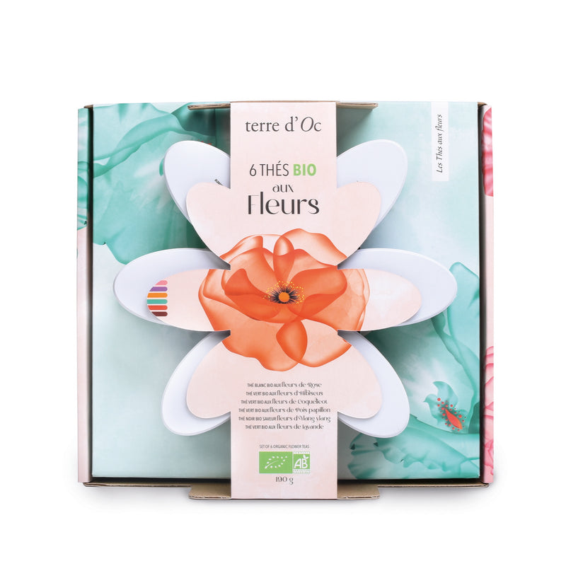 Bouquet Gift Box of 6 organic flowers teas
