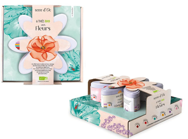 Bouquet Gift Box of 6 organic flowers teas
