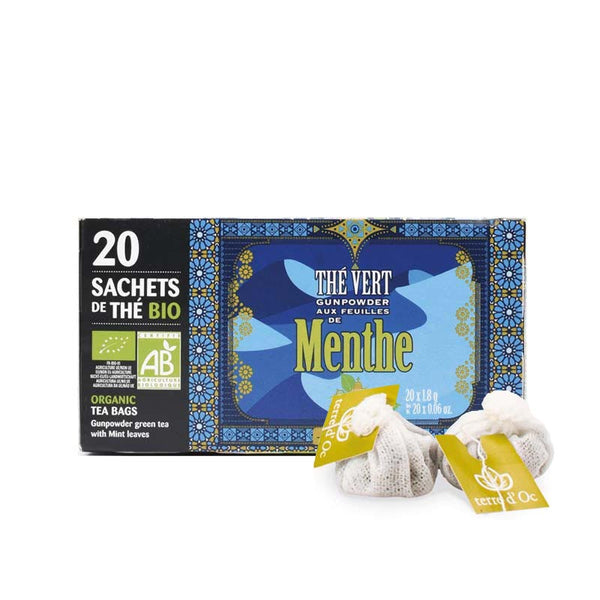 Organic Green Gunpowder tea with Mint