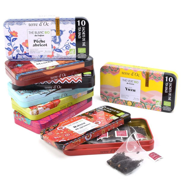 Collection box of 8 organic teas - 48 sachets - Terre d'Oc
